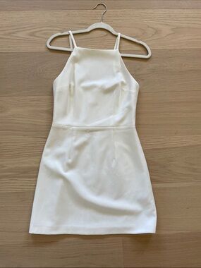 French Connection White Halter Mini Dress